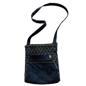 Vera Bradley Denim Quilted Hipster Crossbody Bag